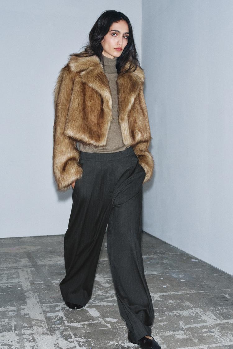 SHORT FAUX FUR-EFFECT JACKET