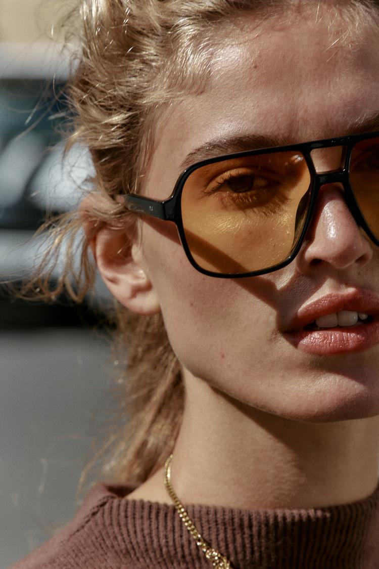 MIDI SOFT TWO-TONE DRESS WITH HIGH NECK